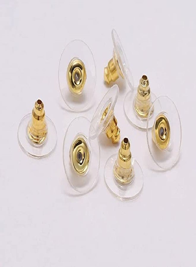 meryCraft Golden and Silver Earring Backs Stopper Earnuts Stud Earring Rubber Back Supplies for Jewelry Findings Making Accessories Gold & Silver(15 pcs Each) MCI-STPR-009 - Image 5